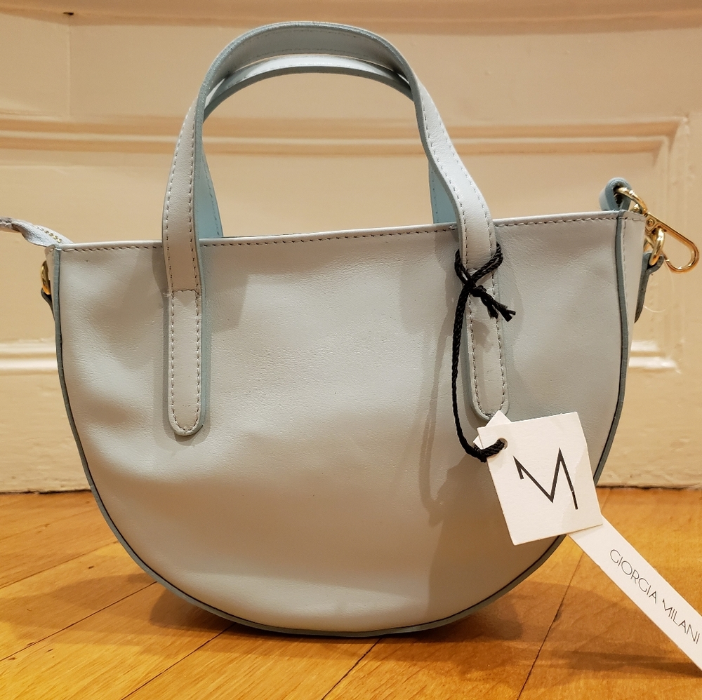 Giorgia Milani purse (mint/robin blue)
